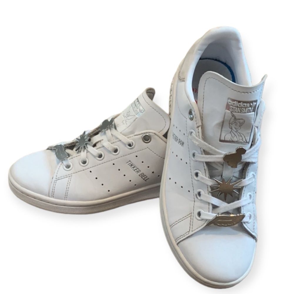 Adidas Tinker Bell Peter Pan Stan Smith White Silver Size 4